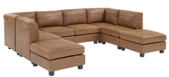 Faux Leather Modular Sectional