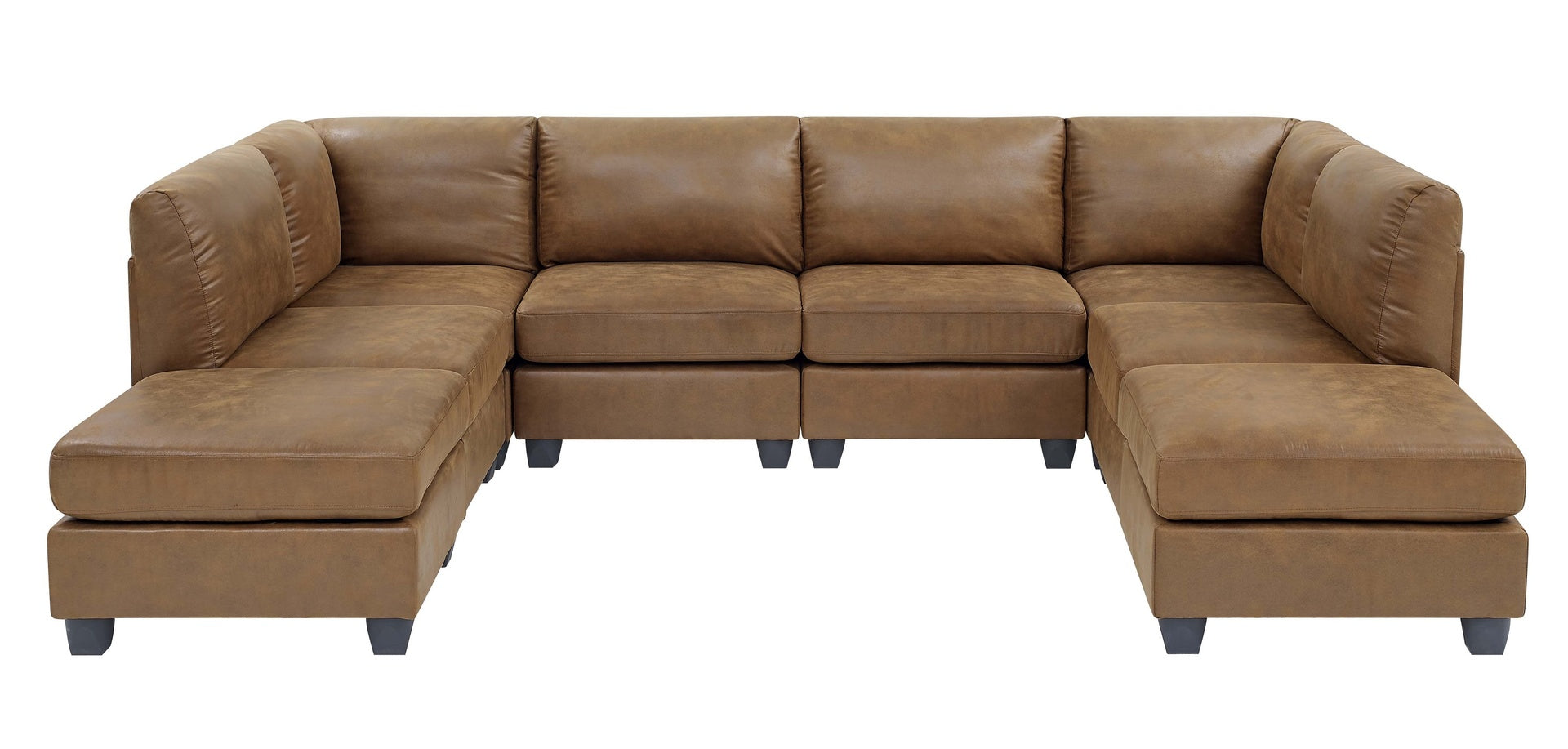 Faux Leather Modular Sectional