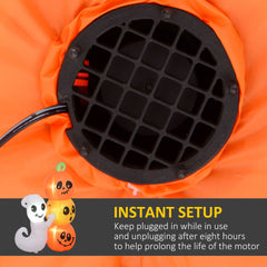 HOMCOM 5ft Inflatable Halloween Ghost and Pumpkin, Blow Up LED  Display for Garden Indoor Outdoor