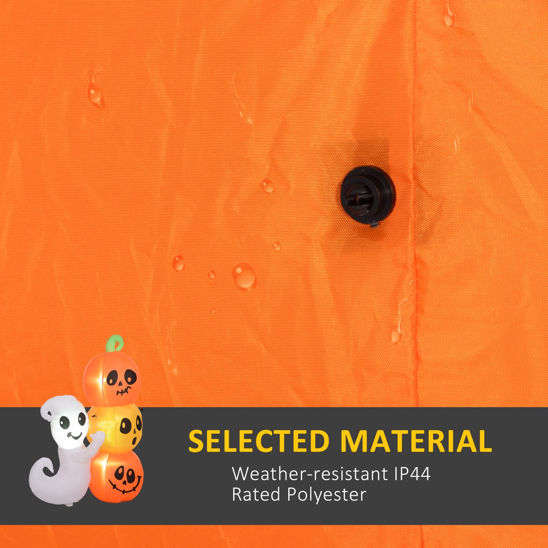 HOMCOM 5ft Inflatable Halloween Ghost and Pumpkin, Blow Up LED  Display for Garden Indoor Outdoor