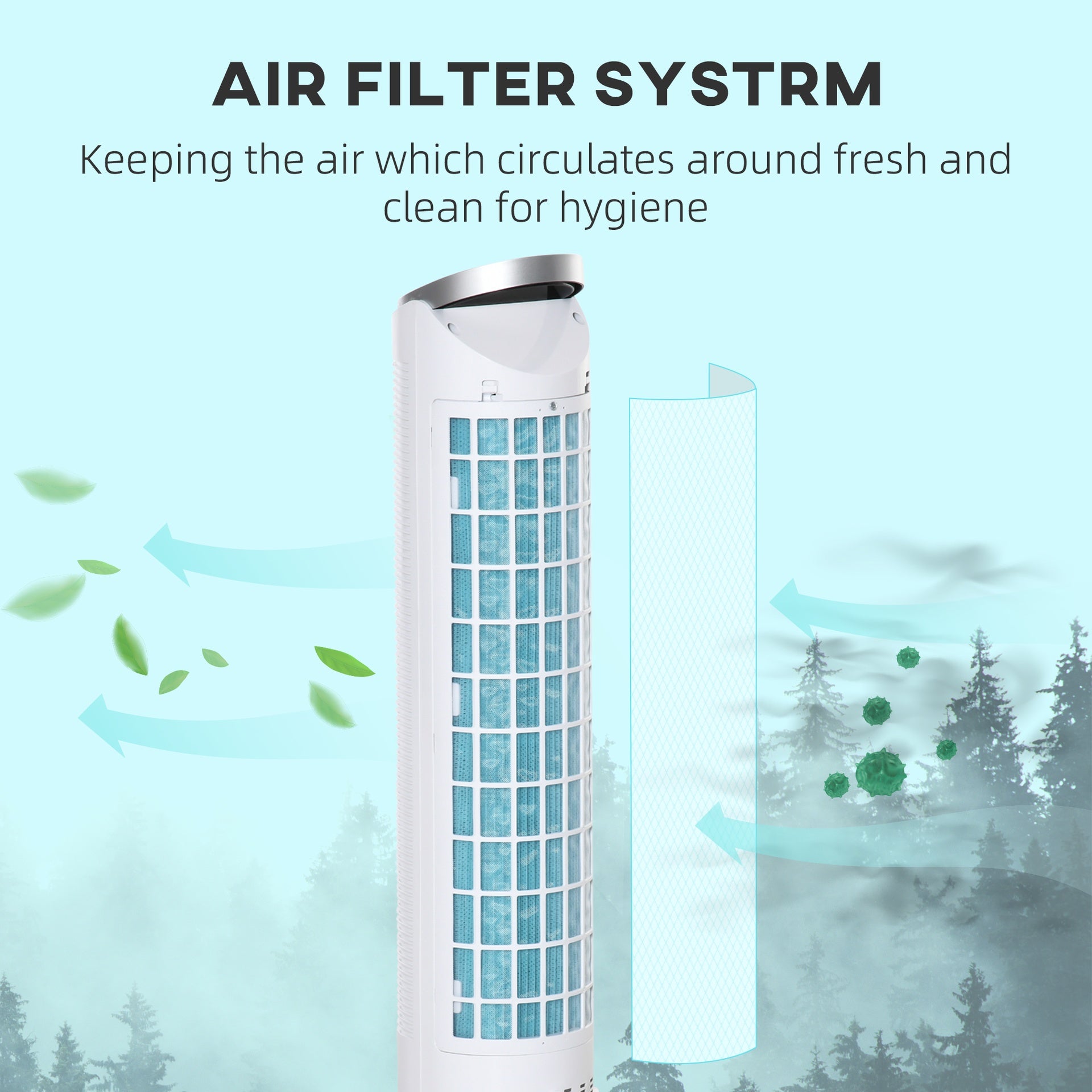 HOMCOM 40" Portable Oscillating Air Cooler Fan for Home Office, 3-In-1 Standing Ice Floor Fan with Humidifier, 3 Modes, 3 Speeds, 8H Timer, Remote, LED Display, White