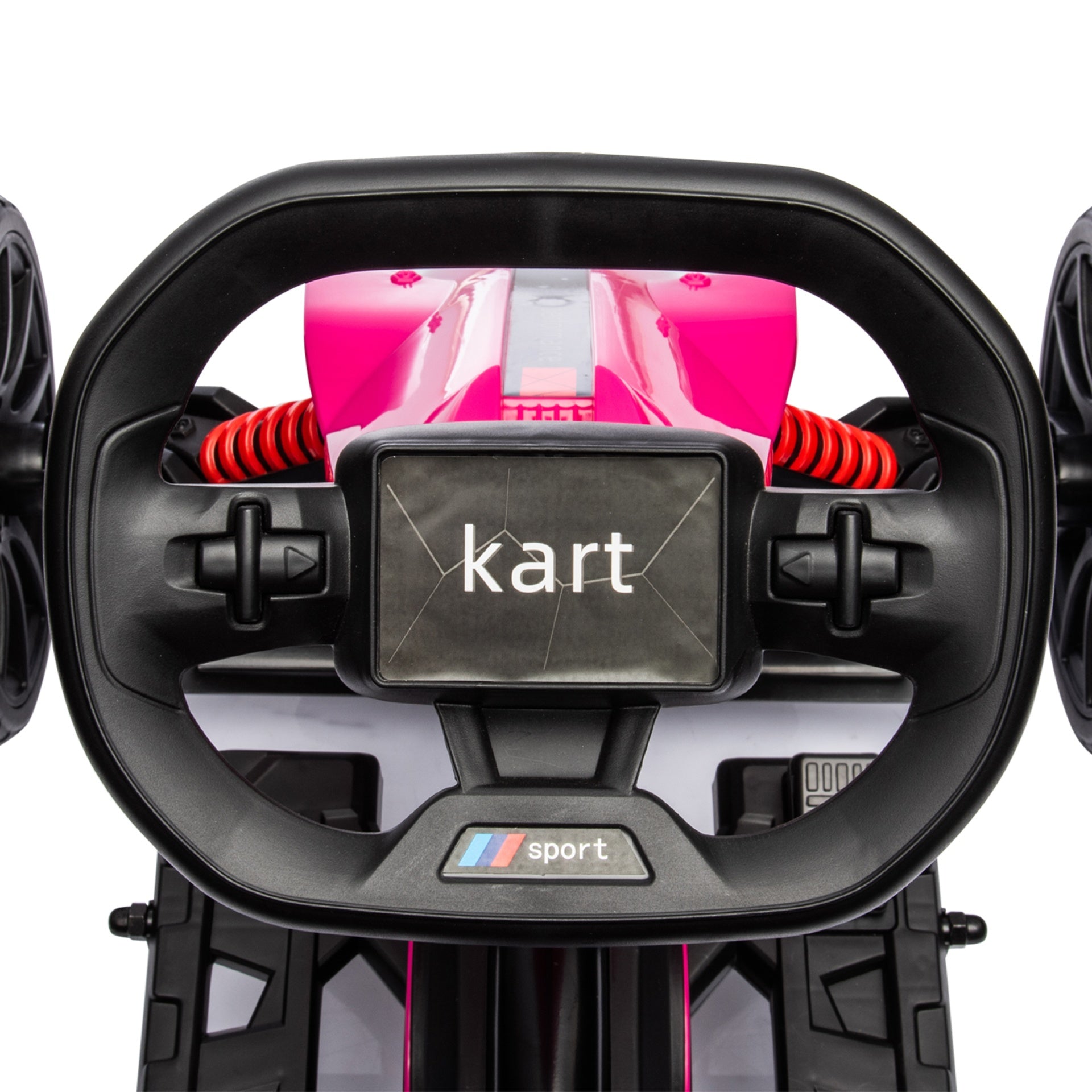 Aosom 12V Electric Go Kart for Kids w/ Adjustable Speed, Pink