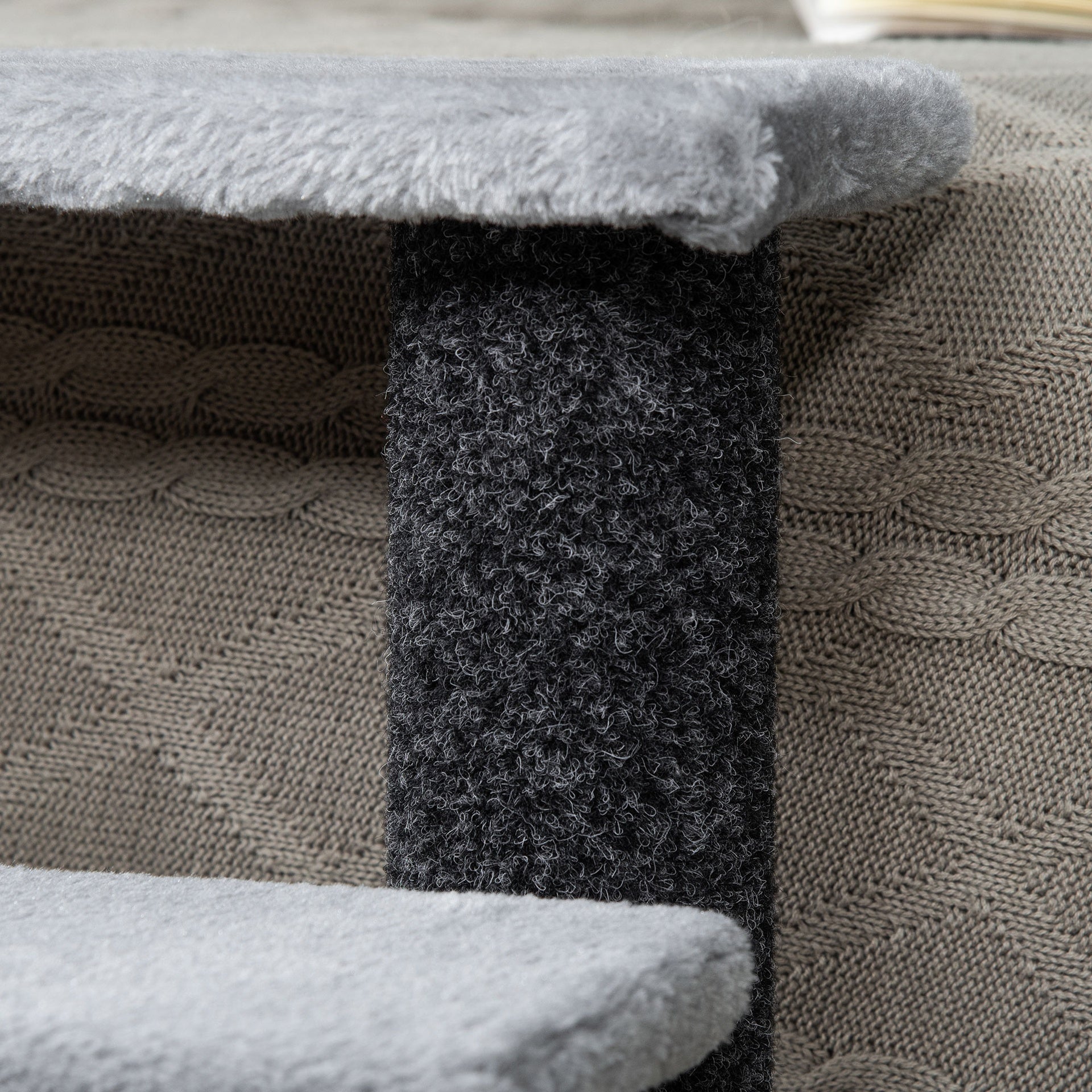 PawHut Cat Tree, Cat Tower Cat Stair Steps with Scratching Post, Hanging Play Ball for High Bed, Sofa, Indoor / Outdoor