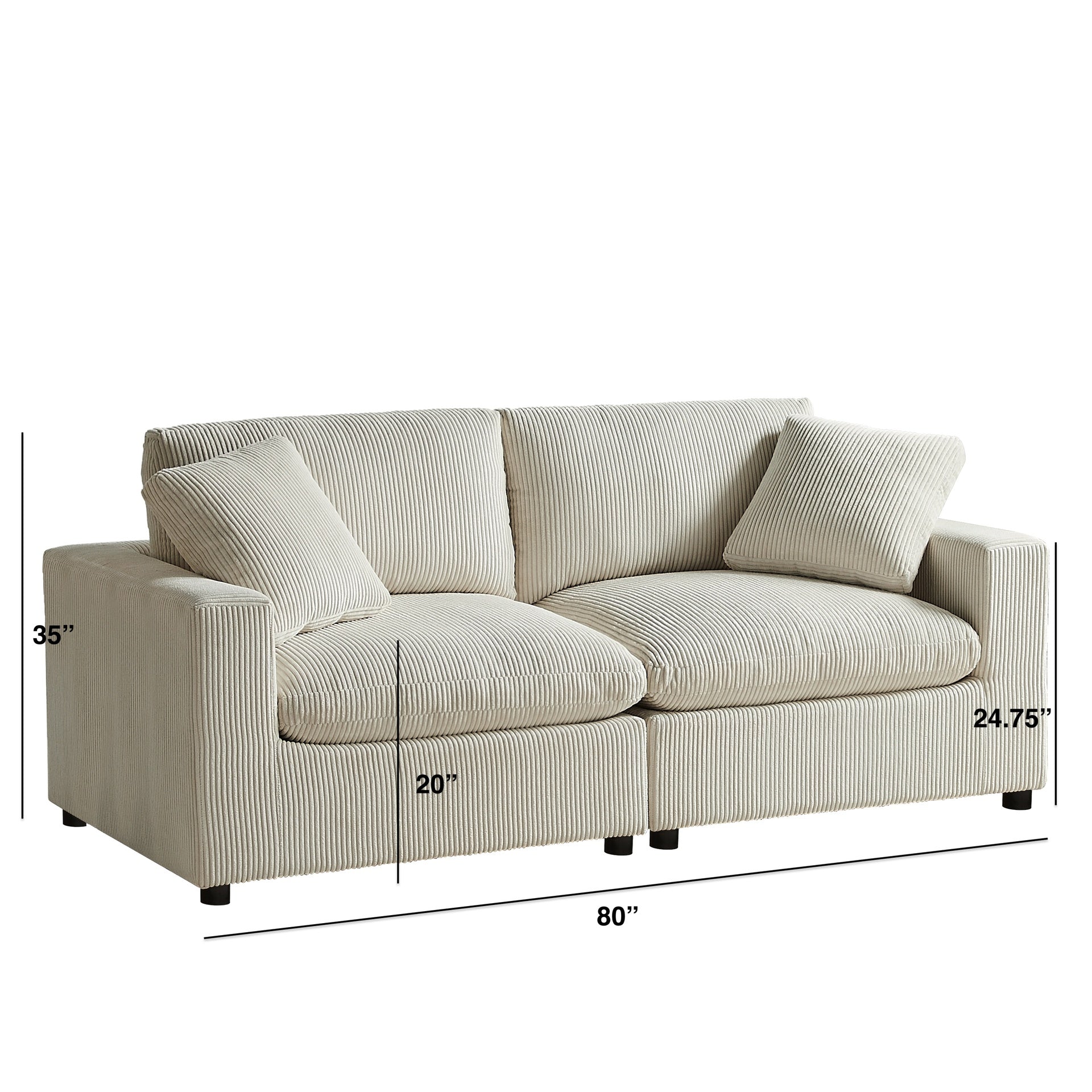 Chelsea Modular  2-Piece Sofa - Beige