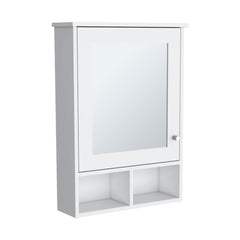 Vina Medicine Cabinet with Mirror Door 29" High Cabinet Organizer with Three concealed Shelves and Two Open shelves  for Bathroom, Kitchen, Mudroom