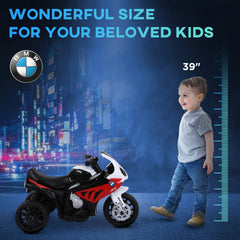 Aosom 6V 3 Wheeled Electric Motorcycle, Kids Motorcycle Licensed BMW with Headlight, Music, Red