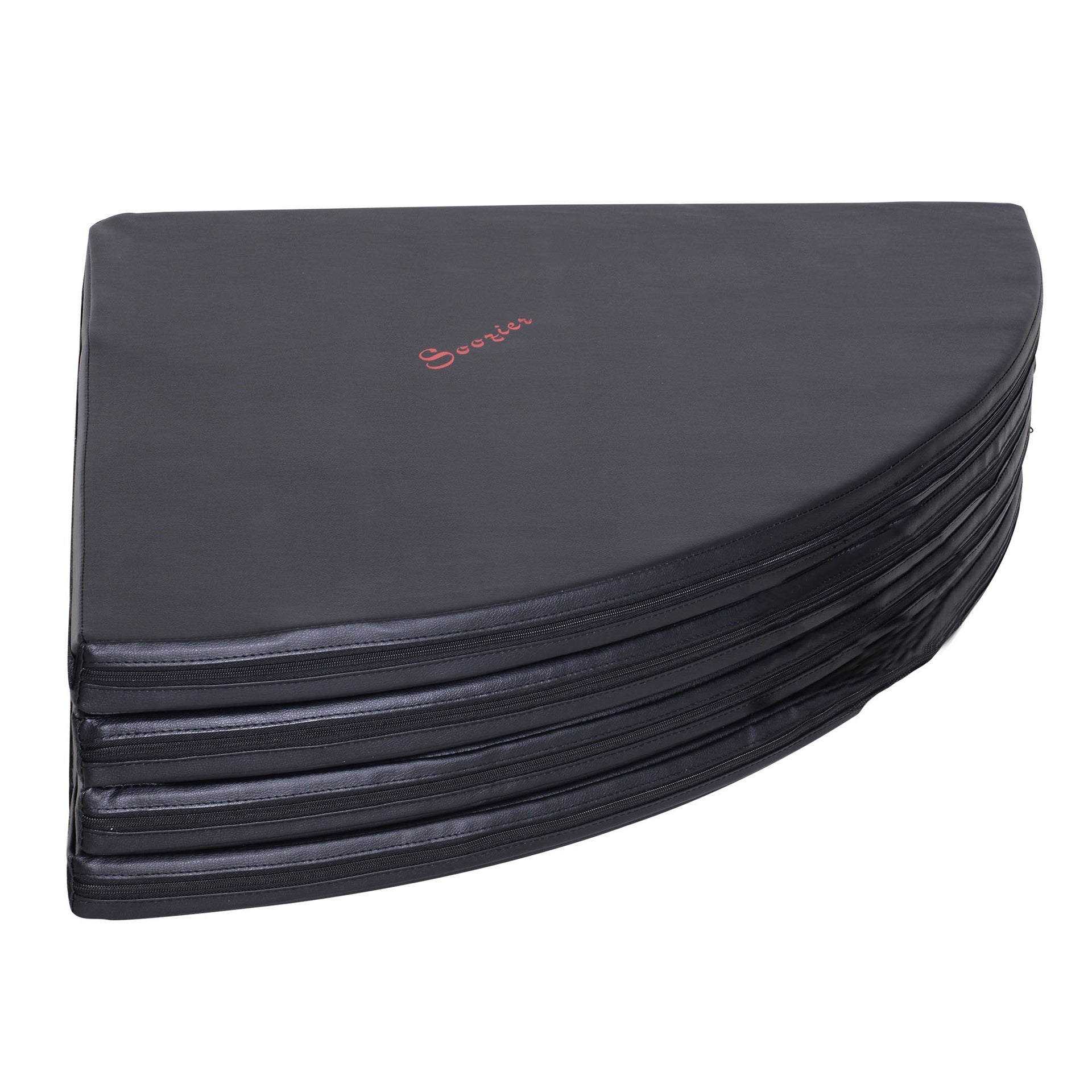 Soozier Pole Dance Mat, 2"T x 5'W Folding Pole Crash Mat for Home, Lightweight and Foldable, Black