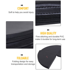 Soozier Pole Dance Mat, 2"T x 5'W Folding Pole Crash Mat for Home, Lightweight and Foldable, Black