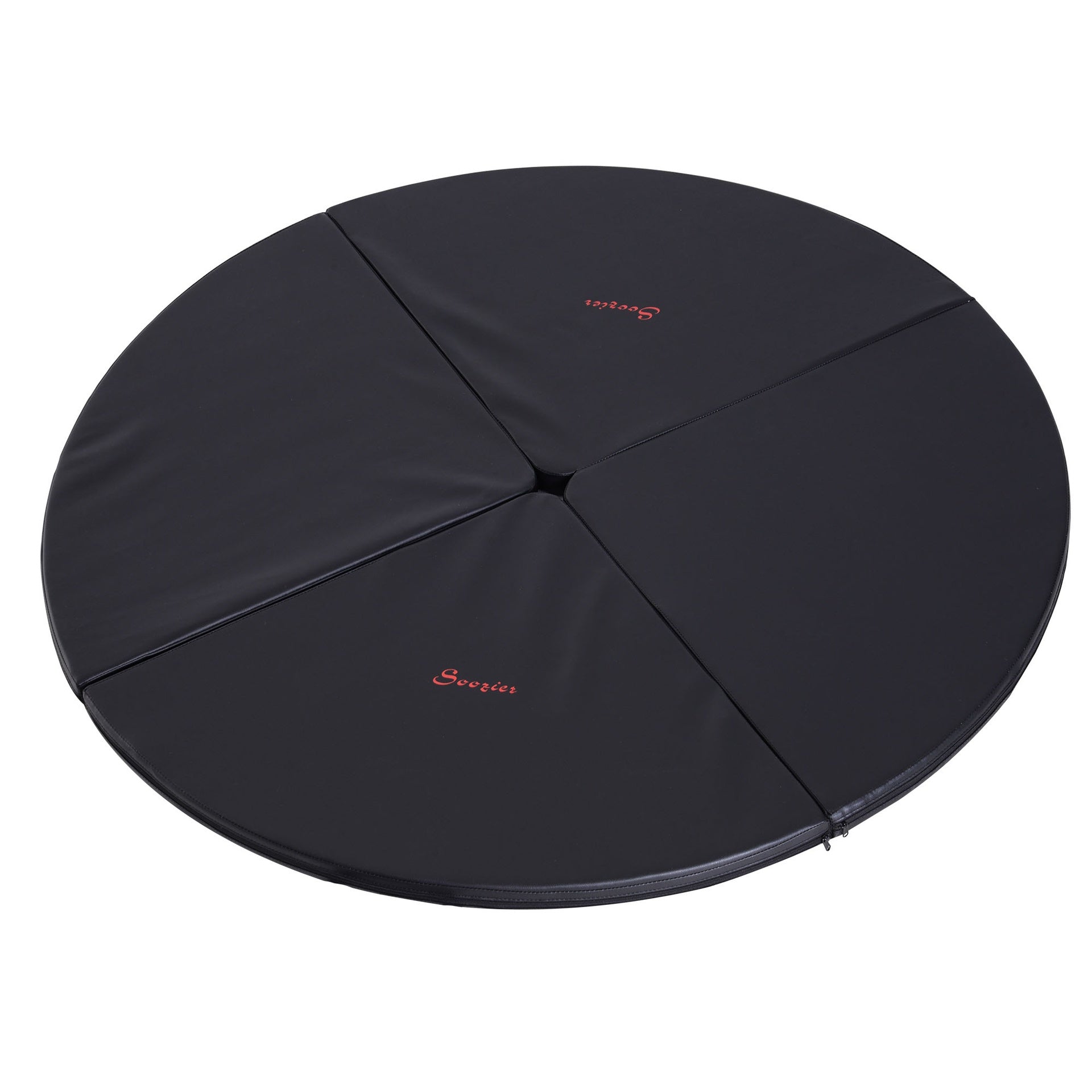 Soozier Pole Dance Mat, 2"T x 5'W Folding Pole Crash Mat for Home, Lightweight and Foldable, Black