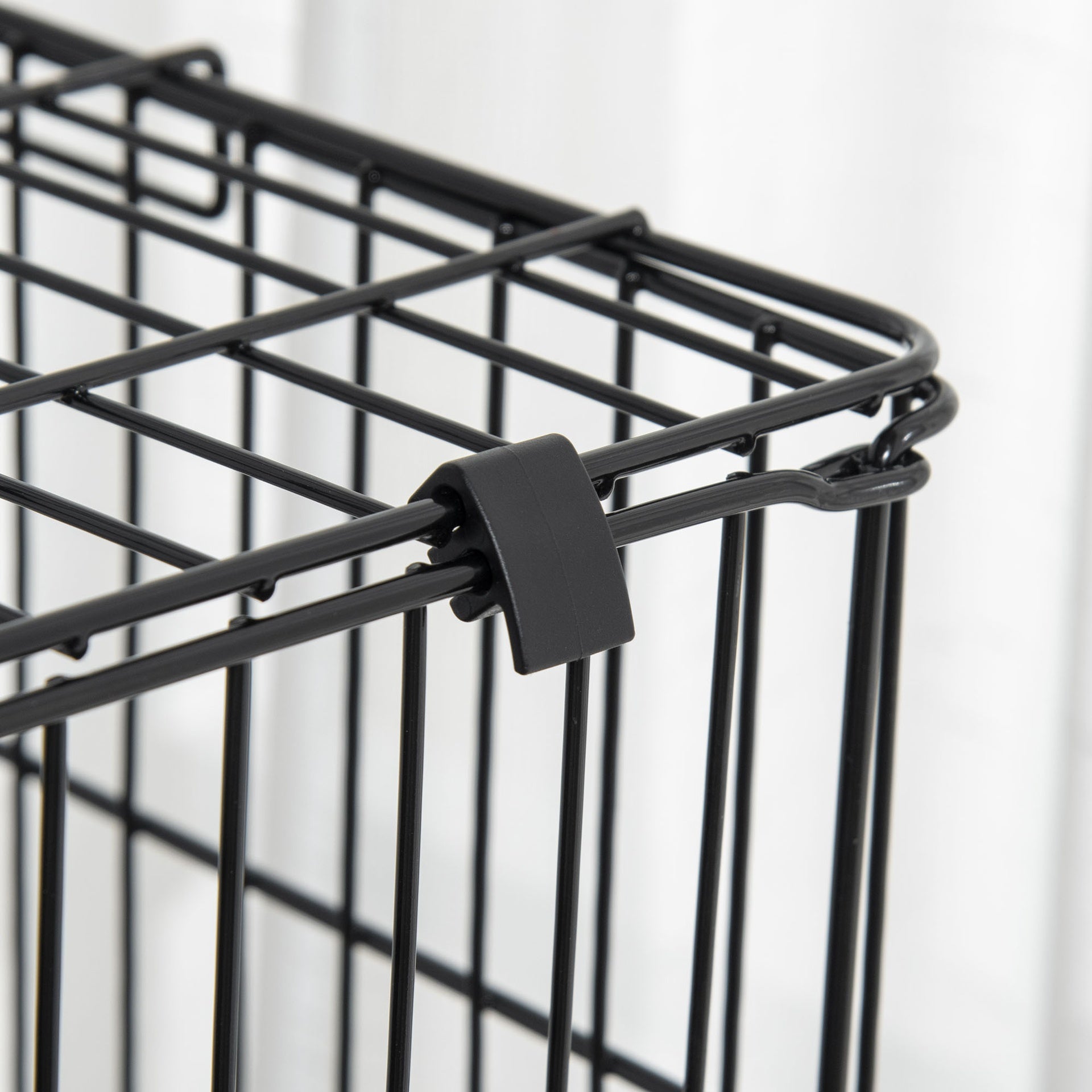 PawHut 32"L 4-Level Small Animal Cage Rabbit Hutch with Universal Lockable Wheels, Slide-out Tray for Bunny, Chinchillas, Ferret, Black