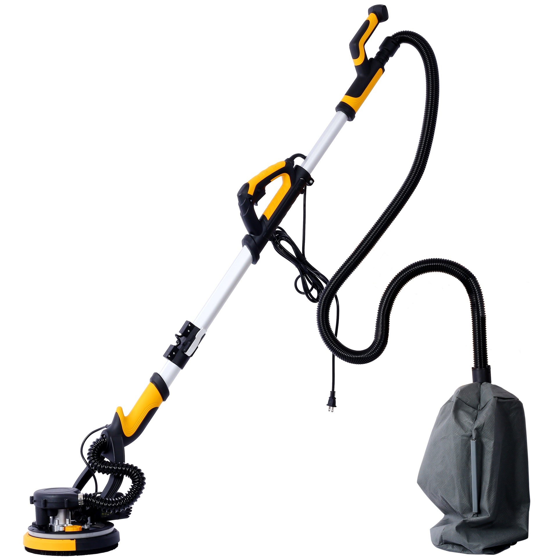 Drywall Sander, 780W Electric Drywall Sander with Vacuum Dust Collection  6.5A Motor Dustless Floor Sander with Variable Speed 900-1800RPM, LED Light, Extendable & Foldable Handle,