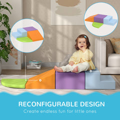 Qaba Foam Play Set for Toddlers and Children Crawling or Sliding, Assorted