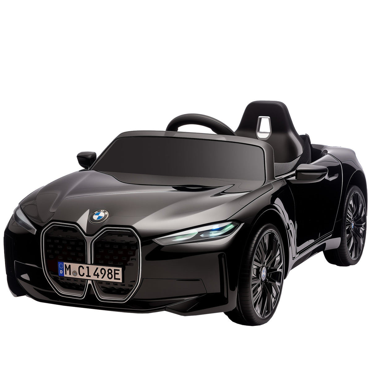 Aosom 12V Electric Car for Kids with 2.4G Remote Control, Suspension, Black