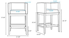 Counter Stool in Ivory