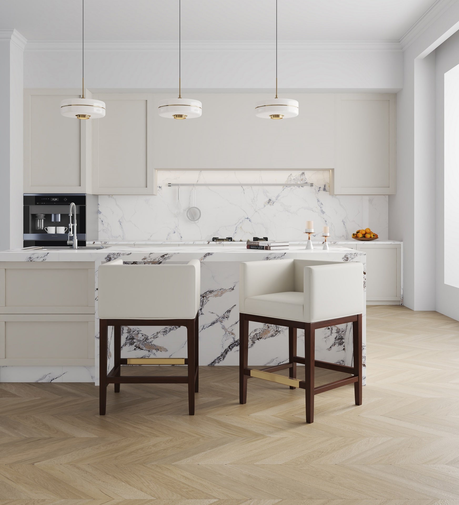Counter Stool in Ivory
