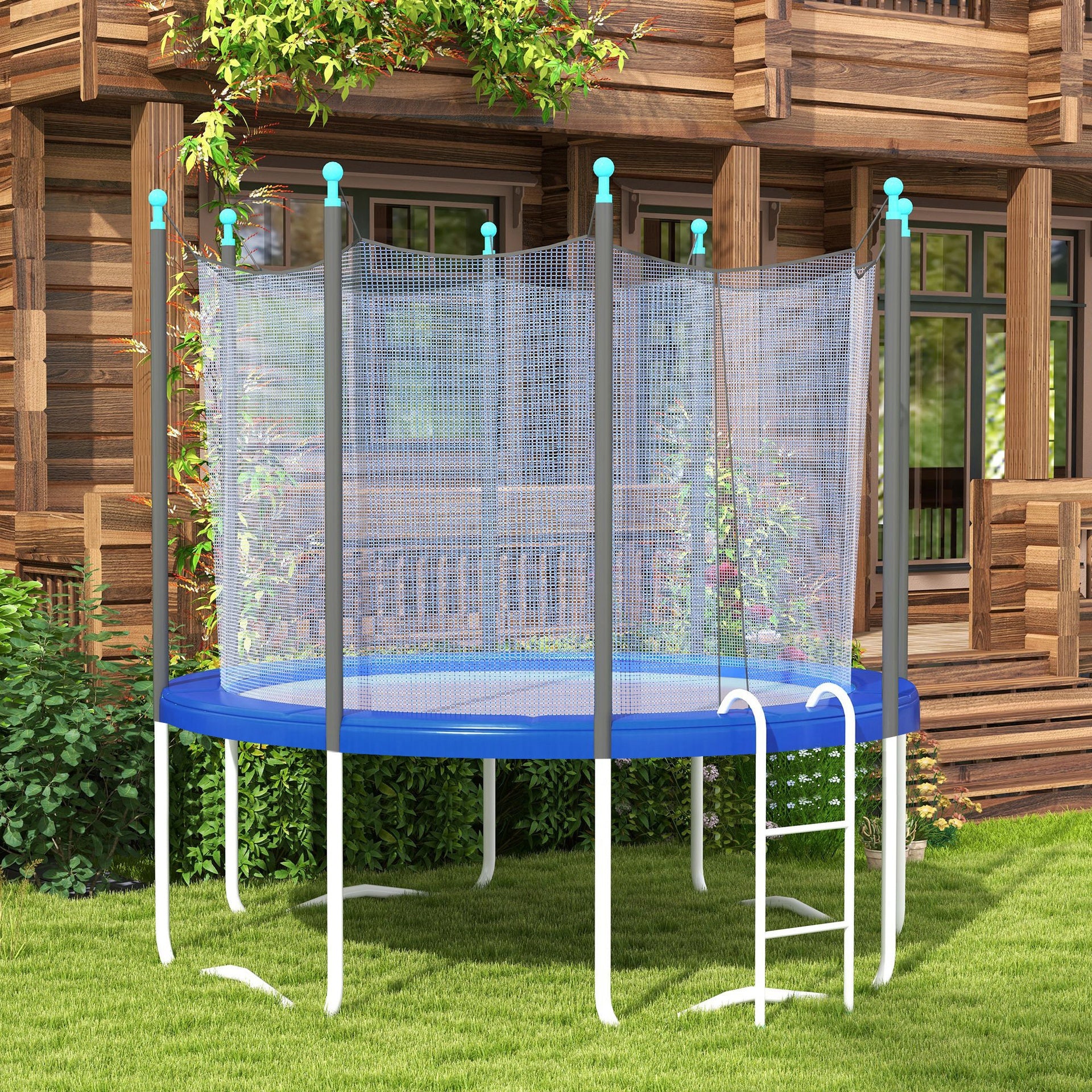 Soozier 12FT Trampoline Spring Cover, Safety Trampoline Pad Replacement, Waterproof and Tear Resistant, All Weather Trampoline Accessories, Blue
