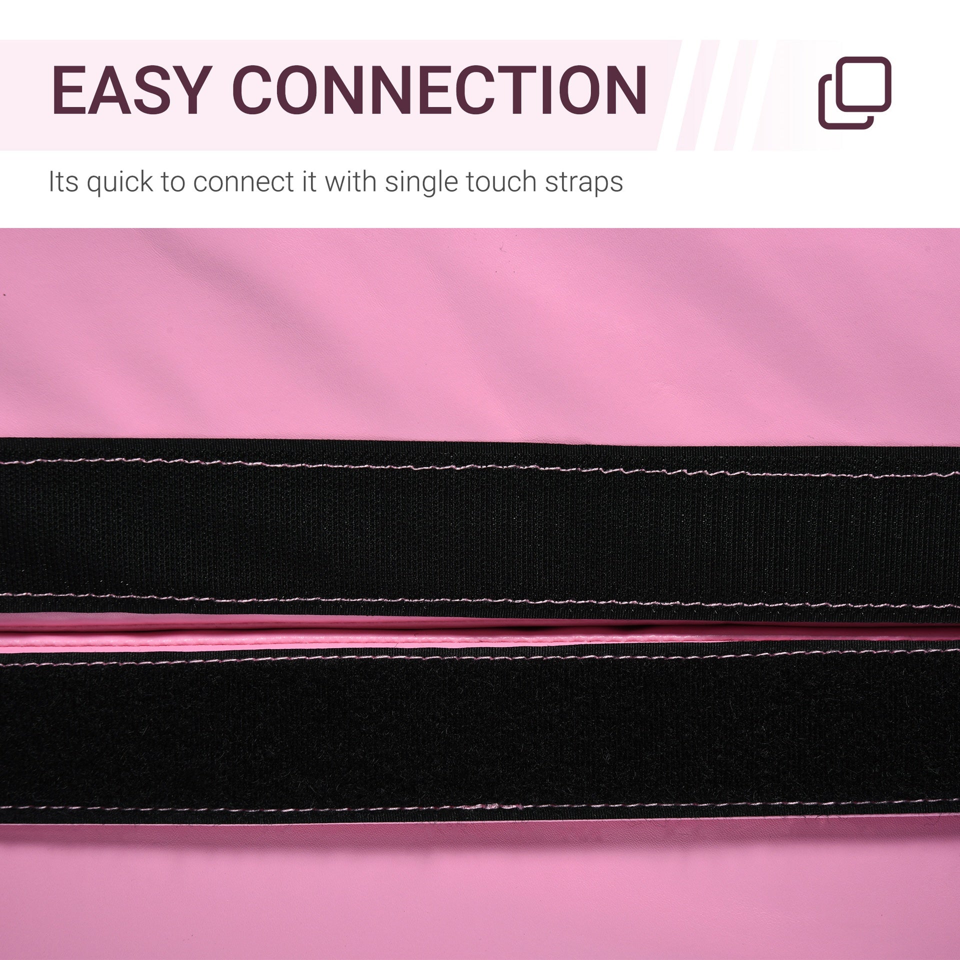 Soozier Pole Dance Mat, 2"T x 5'W Folding Pole Crash Mat for Home, Lightweight and Foldable, Pink