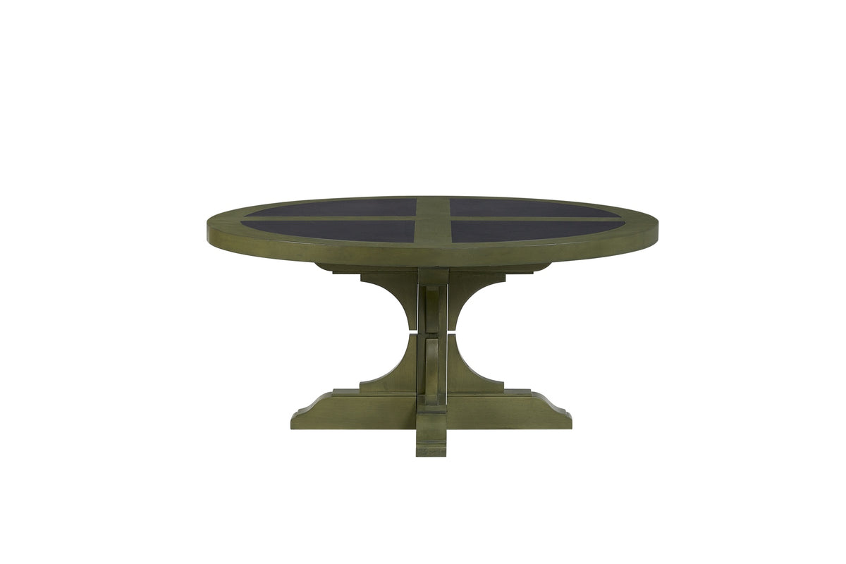 Round Hickory Cocktail Table - Pistaschio