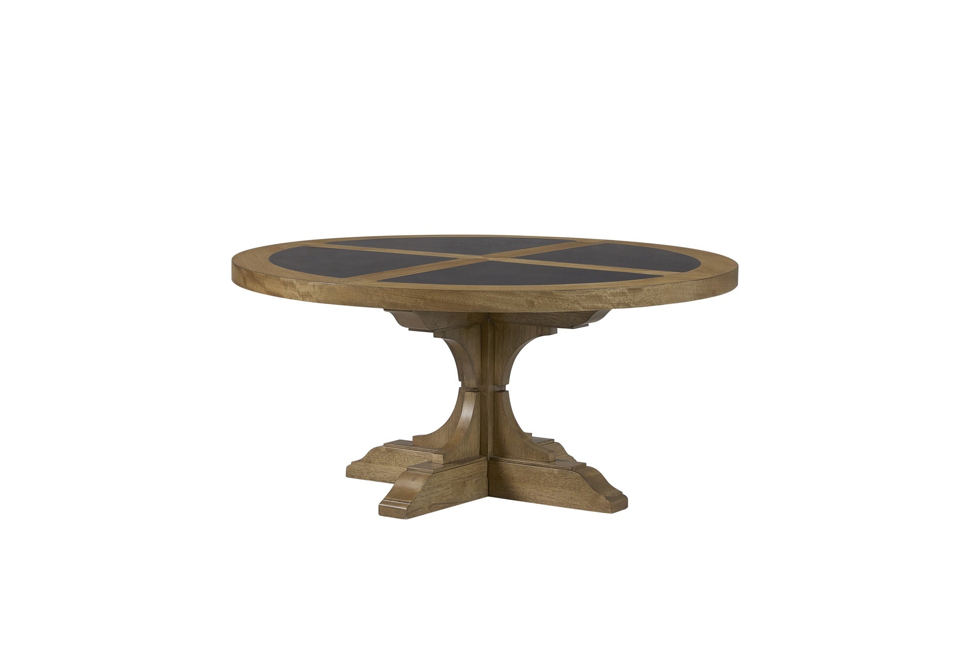 Round Hickory Cocktail Table - Almond