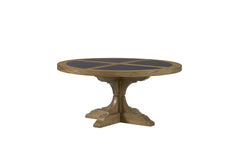 Round Hickory Cocktail Table - Almond