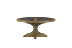 Round Hickory Cocktail Table - Almond