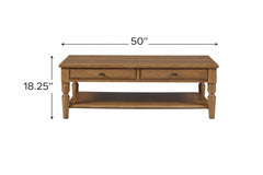 Drawer Cocktail Table - Almond