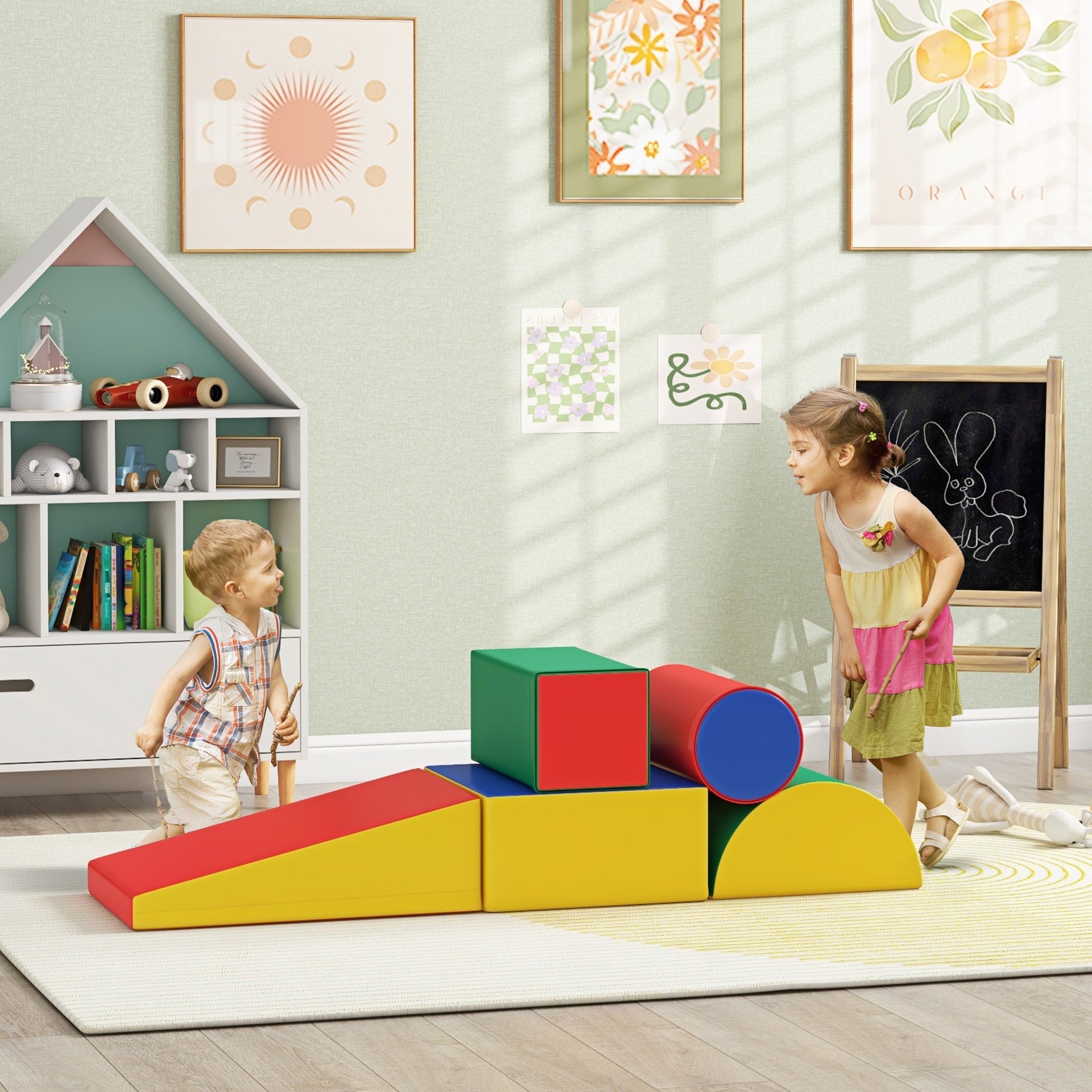 Soozier 5 Piece Climb and Crawl Activity Play Set, Assorted