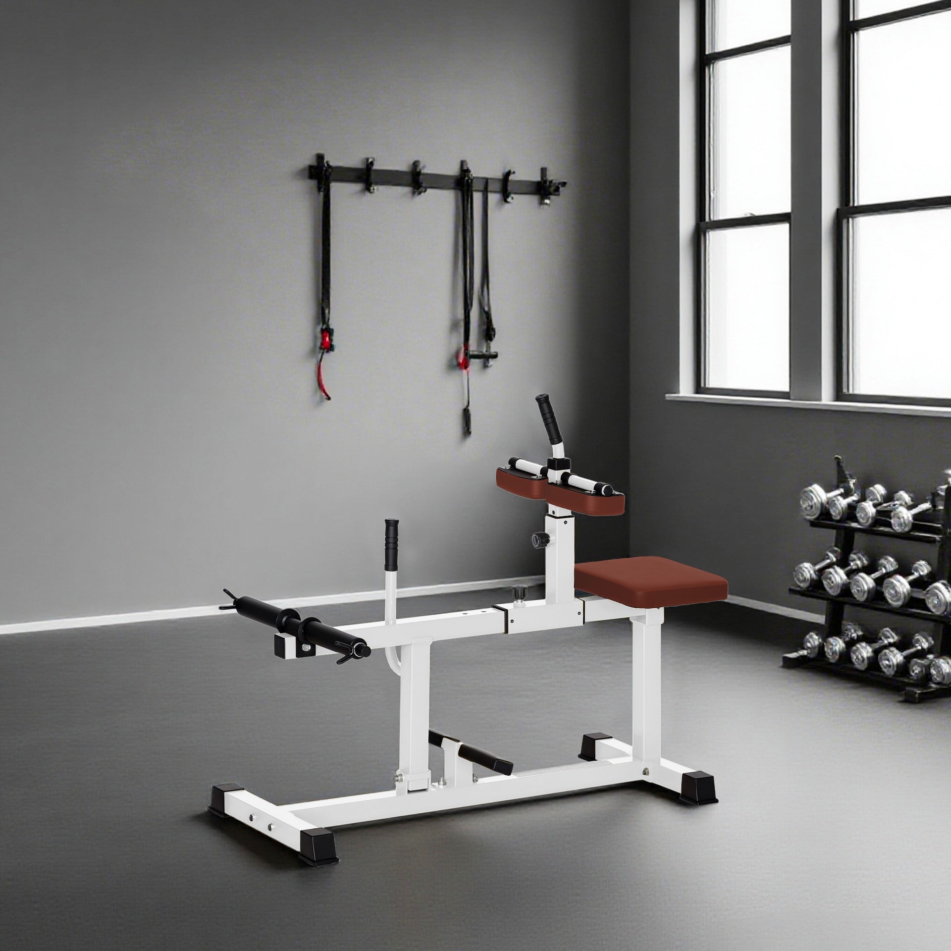 Soozier Adjustable Steel Seated Calf Raise Exercise Strength Training Gym Equipment, Brown