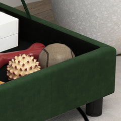 PawHut Pet Sofa Bed Couch with Storage, Pet Sofa for Cats and Small Dogs, Green