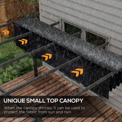 Outsunny 10' x 13' Retractable Pergola Canopy, Aluminum Pergola Sun Shade Shelter for Garden, Patio, Backyard, Deck, Gray