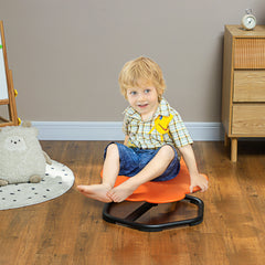 Qaba Sensory Spinning Chair for Autism, Kids, Training Body Balance & Coordination, Orange