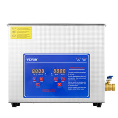 Commercial Ultrasonic Cleaner 6L Professional Ultrasonic Cleaner 40kHz with Digital Timer&Heater 110V Excellent Cleaning Machine for Watch Instruments Industrial Parts Excellent Cleaner Solution