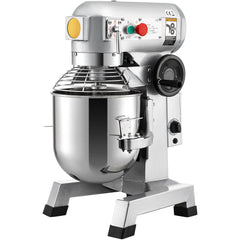 Commercial Food Mixer, 15Qt Commercial Mixer with Timing Function, 500W Stainless Steel Bowl Heavy Duty Electric Food Mixer Commercial with 3 Speeds Adjustable 113/184/341 RPM, Dough Hook Whisk