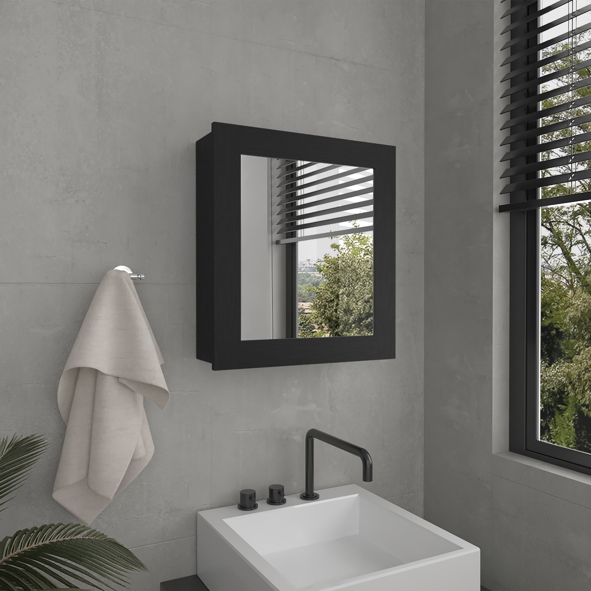 Luma Medicine Cabinet with Mirror Door 20.5" High Cabinet Organizer with Two interior Shelves  for Bathroom, Kitchen, Mudroom