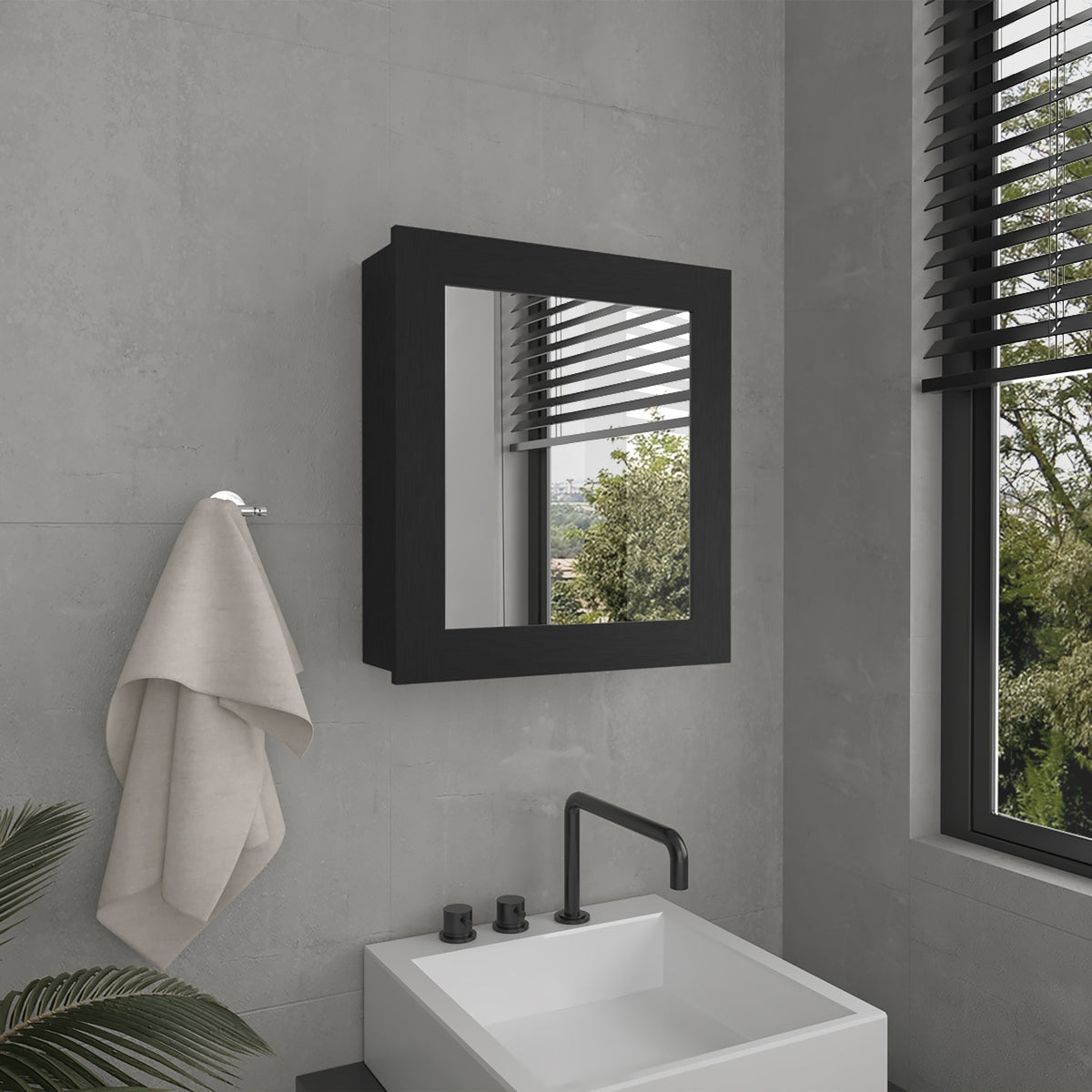Luma Medicine Cabinet with Mirror Door 20.5" High Cabinet Organizer with Two interior Shelves  for Bathroom, Kitchen, Mudroom