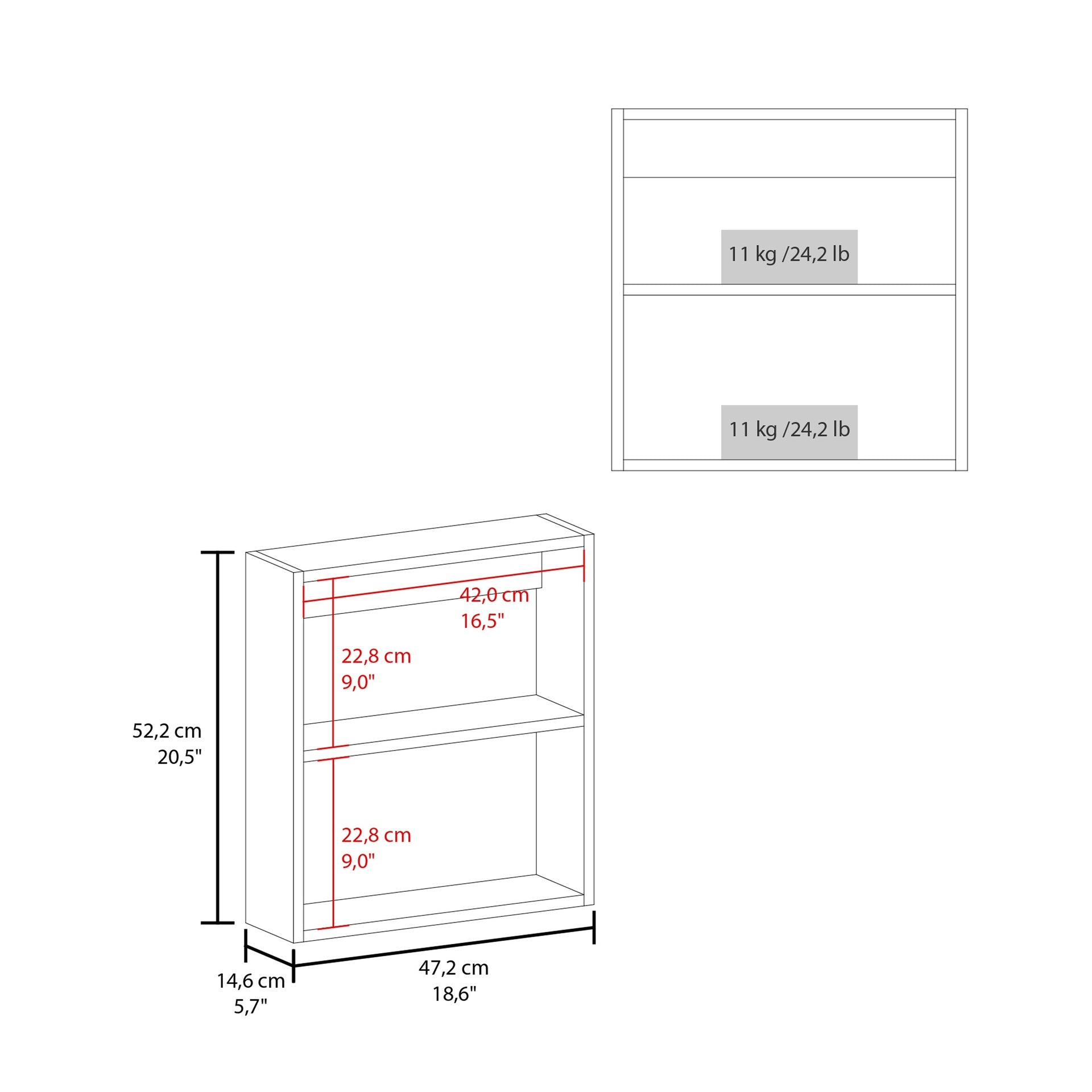 Luma Medicine Cabinet with Mirror Door 20.5" High Cabinet Organizer with Two interior Shelves  for Bathroom, Kitchen, Mudroom