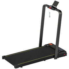 Soozier Walking Pad Treadmill, 0.6–6.2mph Foldable Under Desk Treadmill with Incline, Wheels, LED Display and Remote Control