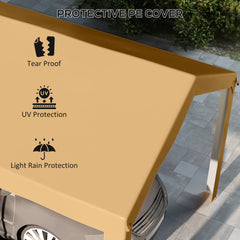 Outsunny 10 x 20ft Carport Roof, UV Resistant Canopy Replacement, Fits 84C-378V00 and 84C-206 Series, Beige