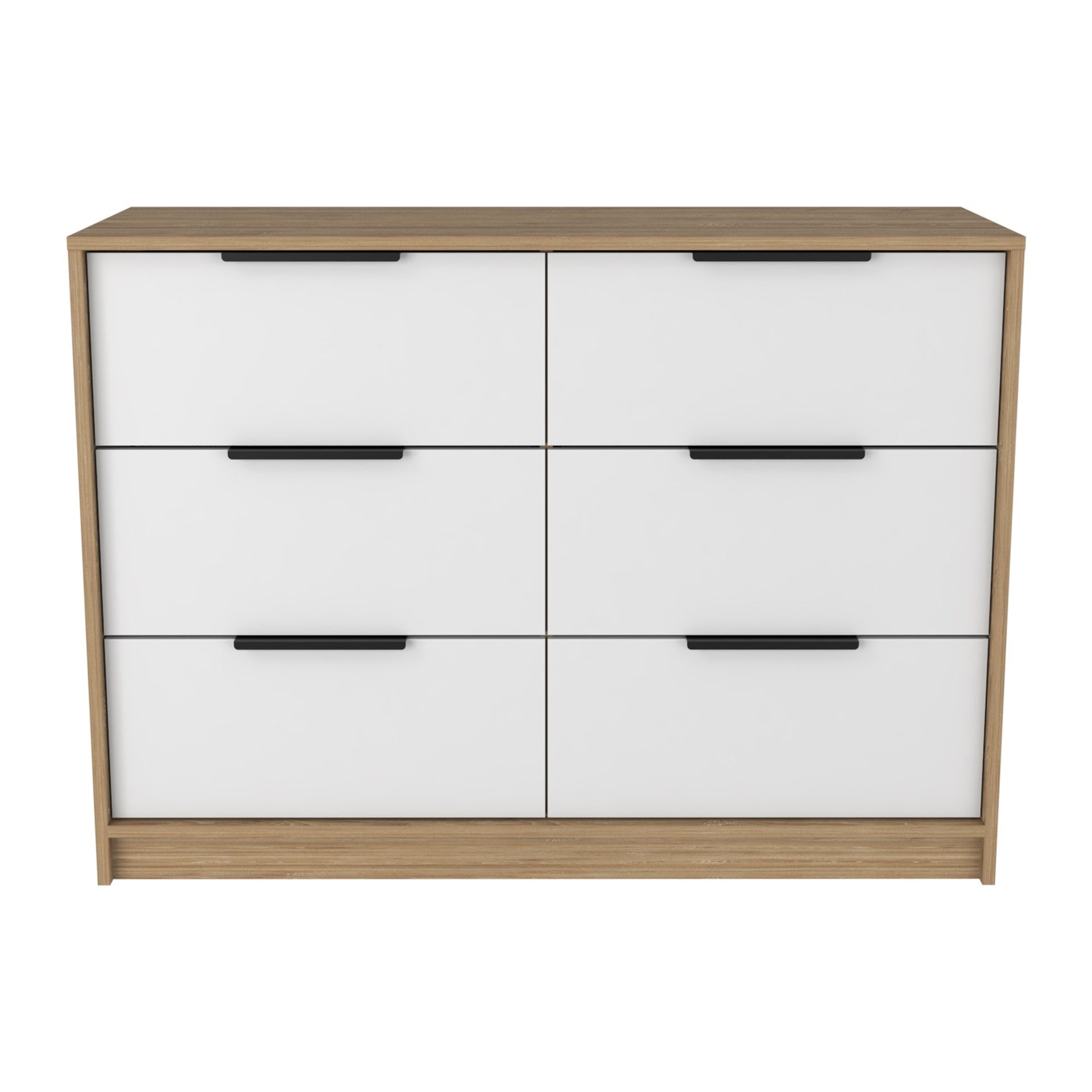 Kaia 4 Drawers Dresser, Superior Top -Pine / White