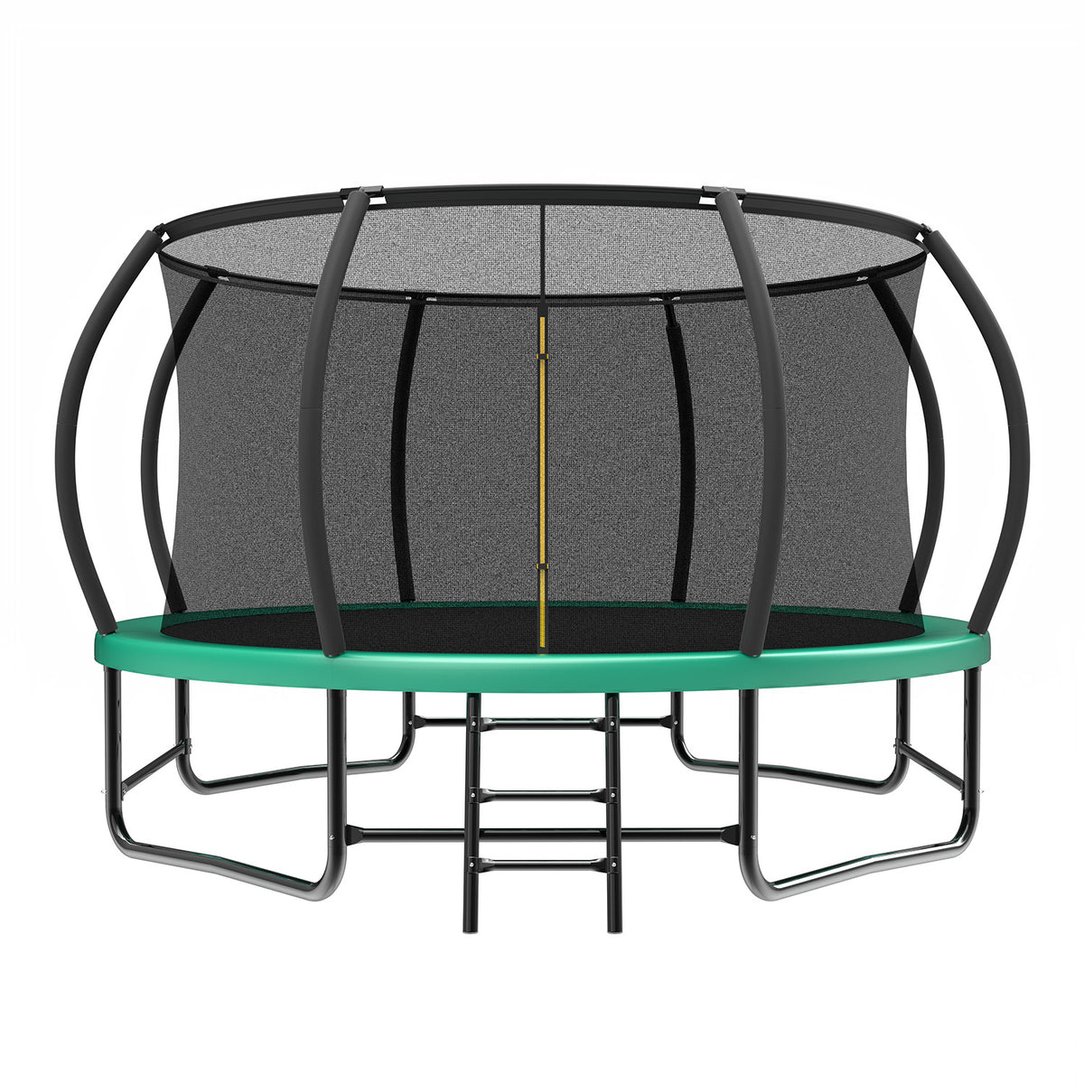 14FT Trampoline with Enclosure - Recreational Trampolines with Ladder and AntiRust Coating, ASTM Approval Outdoor Trampoline for Kids
