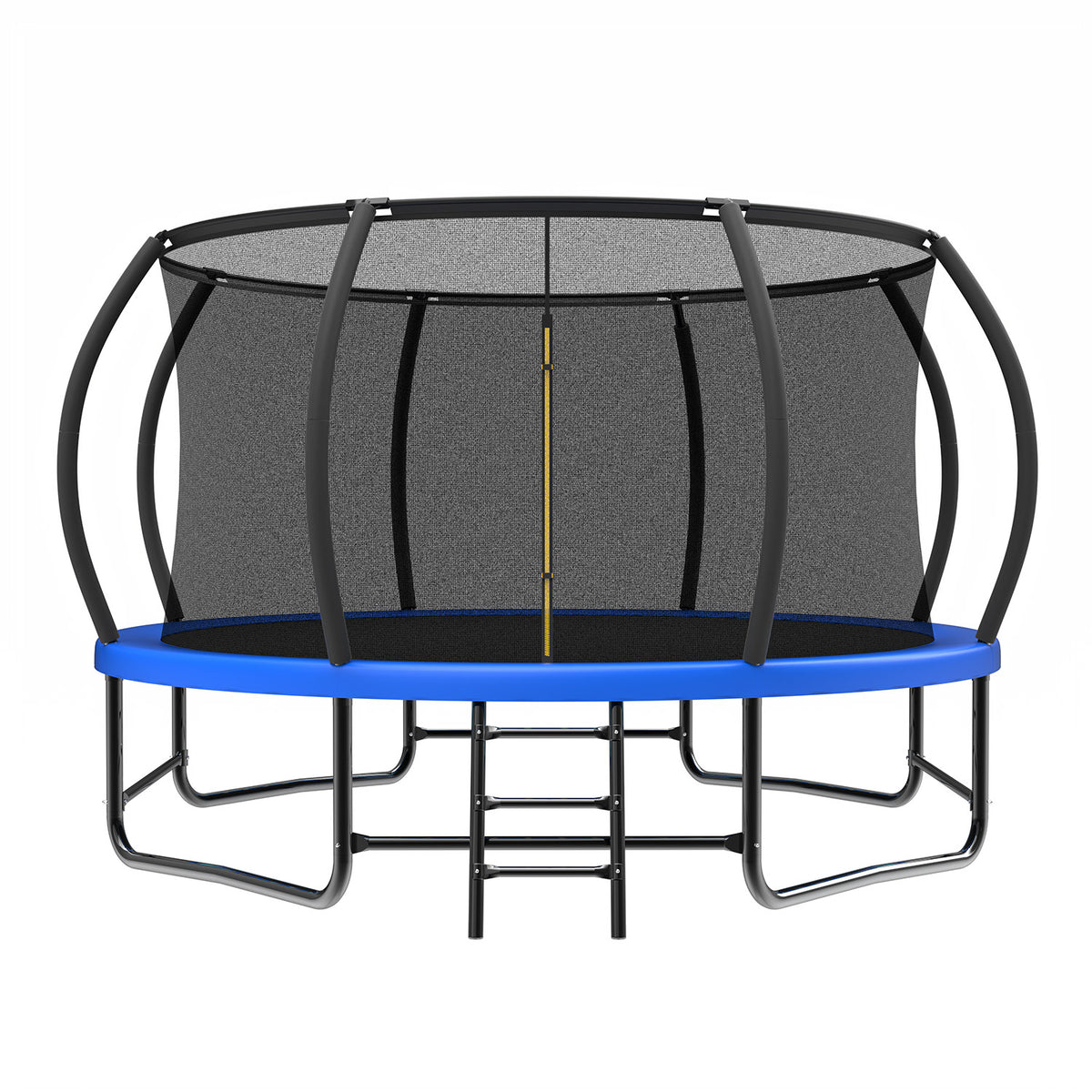 14FT Trampoline with Enclosure - Recreational Trampolines with Ladder and AntiRust Coating, ASTM Approval Outdoor Trampoline for Kids