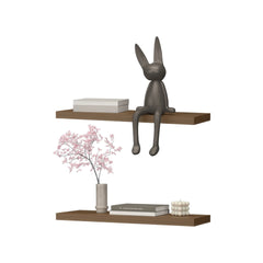 Mahogany Floating Shelf, Set of 2