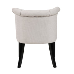 Foam Cushion Seat 1pc Accent Chair Curved Back Beige Fabric Upholstered Espresso Finish Legs Modern Home Furniture