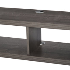 HOMCOM Wall Mounted TV Stand, Media Console Floating Storage Shelf for Living Room or Home Office, Dark Grey