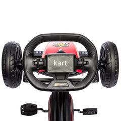 Aosom Kids Pedal Go Kart w/ Swing Axle, Shock-Absorbing Wheels, Red