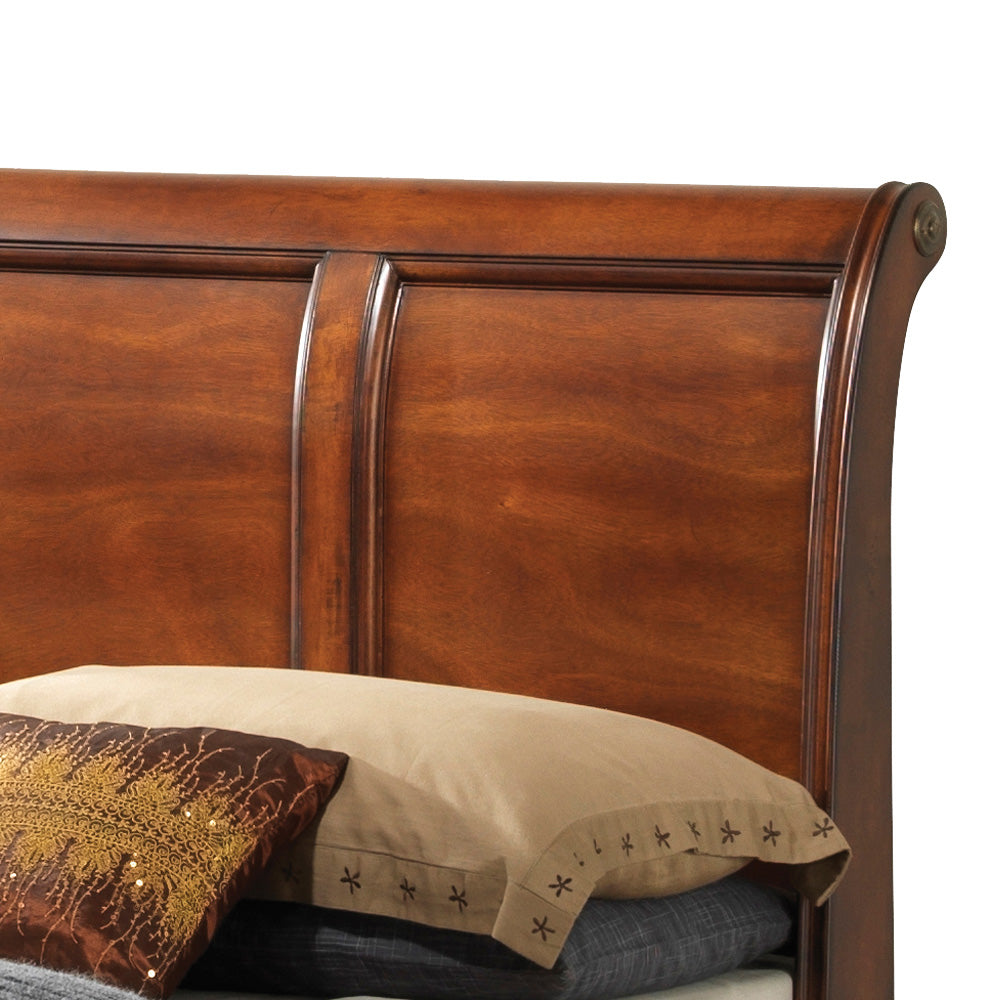 Elegant Oak Full Storage Bed With Style