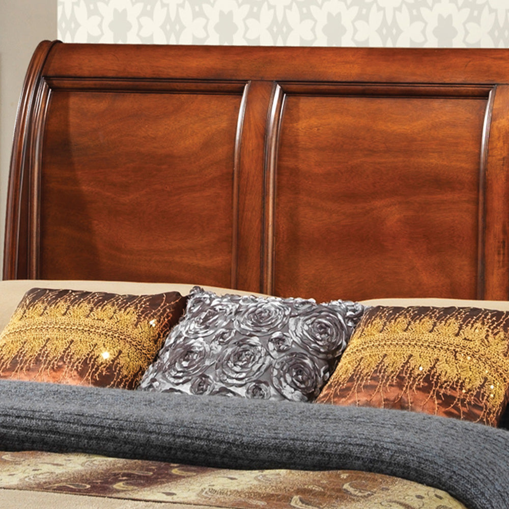 Elegant Oak Full Storage Bed With Style