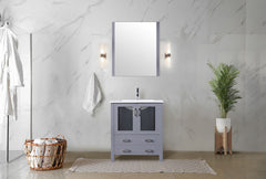 Dark Grey Bath Vanity 30 in. W x 18.25 in. D