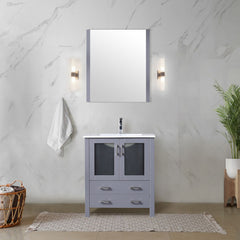 Dark Grey Bath Vanity 30 in. W x 18.25 in. D