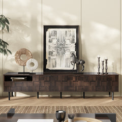 78 " Mid Century Modern TV Stand for 65+ Inch TVs, TV Console with Storage Cabinets for Living Room, Entertainment Center Storage